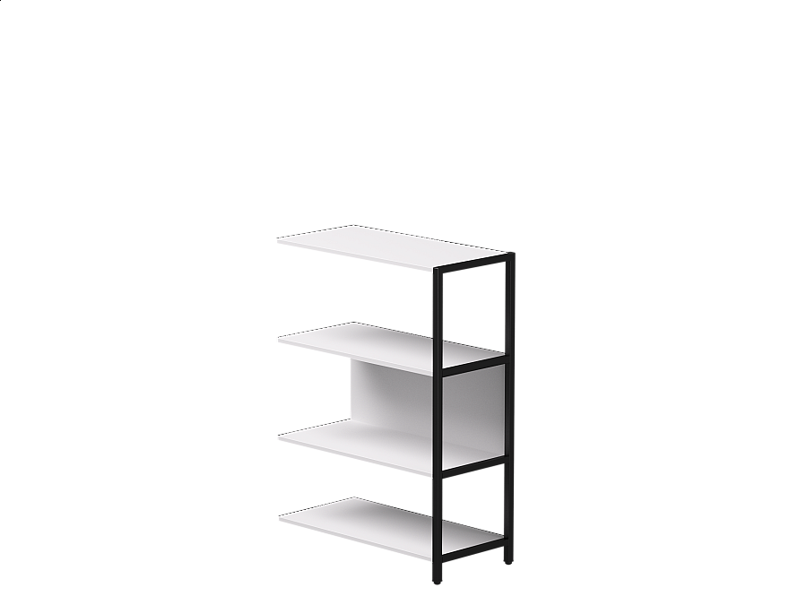 Полустеллаж металлический средний Everprof EVO 805х385×1120 Белый/Черный