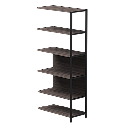 Полустеллаж металлический высокий Everprof EVO 805х385×1840 Дуб Пасадена/Черный