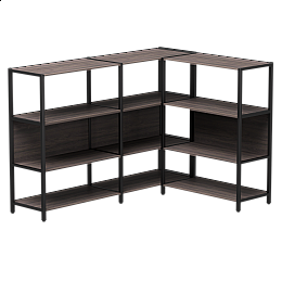 Набор стеллажных систем №14 Everprof EVO 1635x1215x1120 Дуб Пасадена/Черный