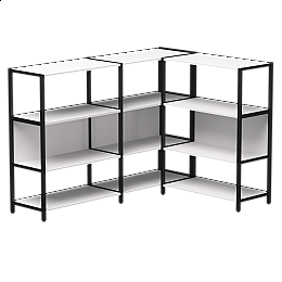 Набор стеллажных систем №14 Everprof EVO 1635x1215x1120 Белый/Черный