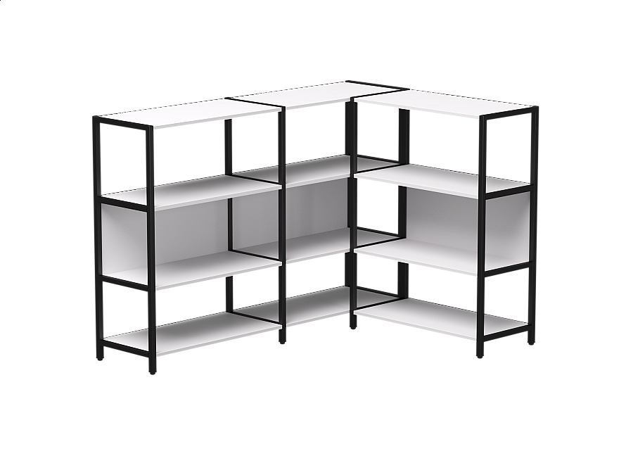 Набор стеллажных систем №14 Everprof EVO 1635x1215x1120 Белый/Черный