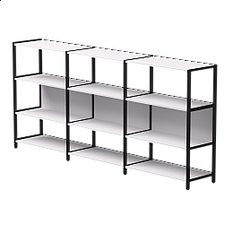 Набор стеллажных систем №3 Everprof EVO 2440x385x1120 Белый/Черный