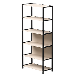 Стеллаж металлический высокий Everprof EVO 830х385×1840 Кашемир/Черный