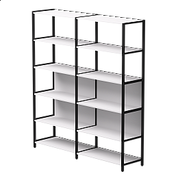 Набор стеллажных систем №6 Everprof EVO 1635x385x1840 Белый/Черный