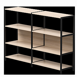 Набор стеллажных систем №1 Everprof EVO 1635x385x1120 Дуб Соната/Черный