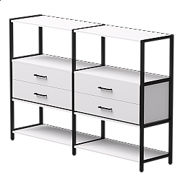 Набор стеллажных систем №2 Everprof EVO 1635x385x1120 Белый/Черный