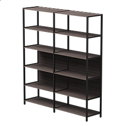 Набор стеллажных систем №6 Everprof EVO 1635x385x1840 Дуб Пасадена/Черный