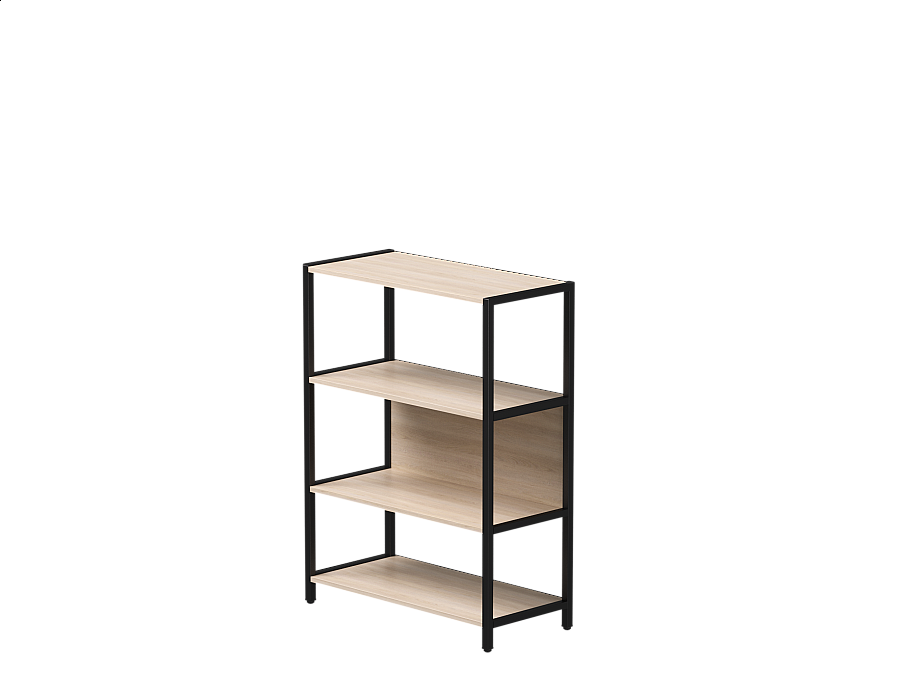 Стеллаж металлический средний Everprof EVO 830х385×1120 Дуб Соната/Черный