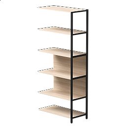 Полустеллаж металлический высокий Everprof EVO 805х385×1840 Дуб Соната/Черный