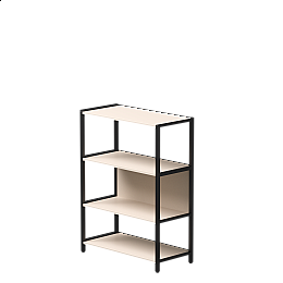 Стеллаж металлический средний Everprof EVO 830х385×1120 Кашемир/Черный