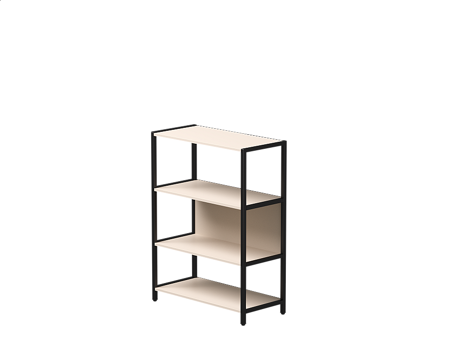 Стеллаж металлический средний Everprof EVO 830х385×1120 Кашемир/Черный