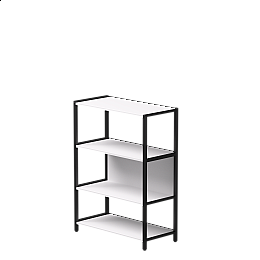 Стеллаж металлический средний Everprof EVO 830х385×1120 Белый/Черный