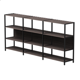 Набор стеллажных систем №3 Everprof EVO 2440x385x1120 Дуб Пасадена/Черный