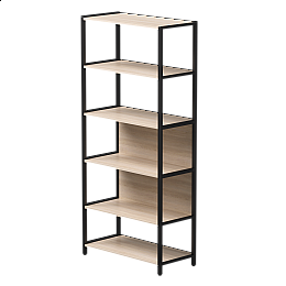 Стеллаж металлический высокий Everprof EVO 830х385×1840 Дуб Соната/Черный