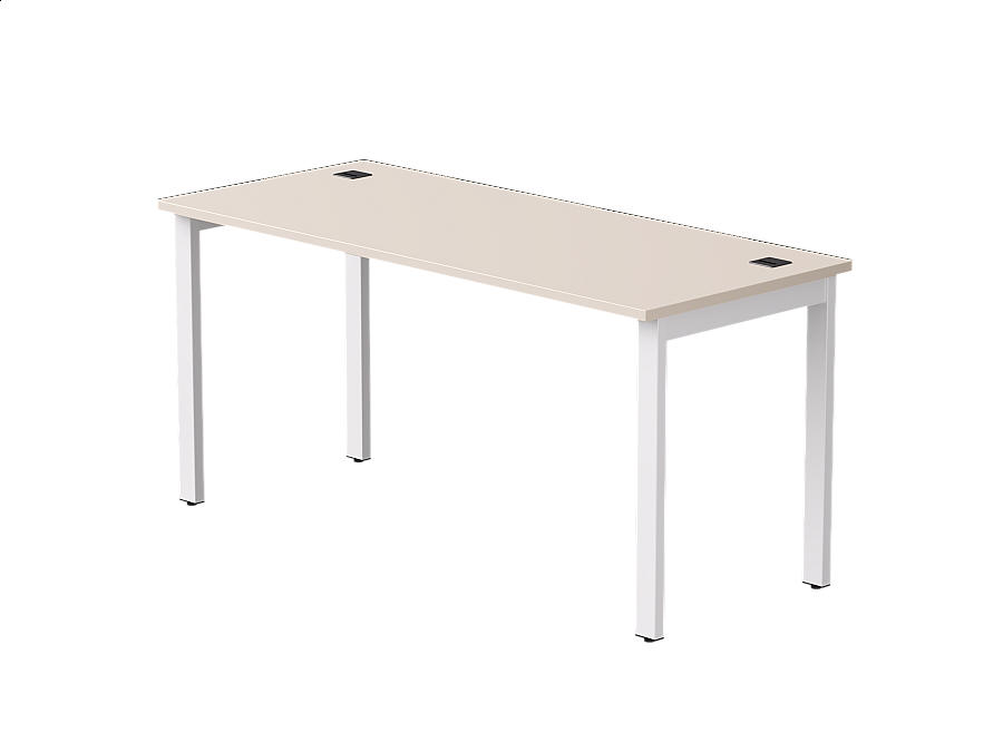 Стол прямой Everprof EVO на металлокаркасе 1580х670х755 мм Кашемир/Белый