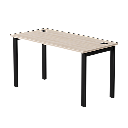 Стол прямой Everprof EVO на металлокаркасе 1380х670х755 мм Дуб Соната/Черный