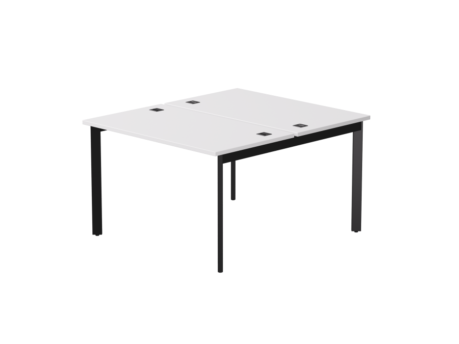 Бенч-система на 2 места Everprof EVO на металлокаркасе 1180х670(1370)x755 опоры 45гр Белый/Черный