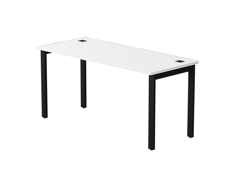 Стол прямой Everprof EVO на металлокаркасе 1580х670х755 мм Белый/Черный