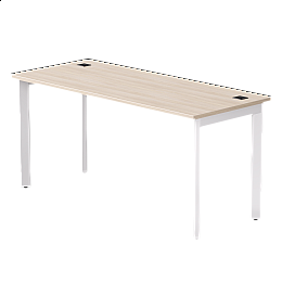 Стол прямой Everprof EVO на металлокаркасе 1580х670х755 мм опоры 45гр Дуб Соната/Белый