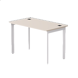 Стол прямой Everprof EVO на металлокаркасе 1180х670х755 мм опоры 45гр Кашемир/Белый