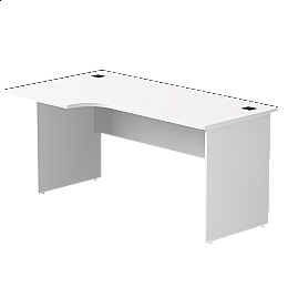 Стол эргономичный левый Everprof EVO опоры ЛДСП 1580х670(870)x755 мм Белый