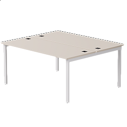 Бенч-система на 2 места Everprof EVO на металлокаркасе 1580х670(1370)x755 Кашемир/Белый