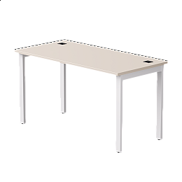 Стол прямой Everprof EVO на металлокаркасе 1380х670х755 мм Кашемир/Белый