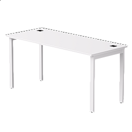 Стол прямой Everprof EVO на металлокаркасе 1580х670х755 мм Белый/Белый