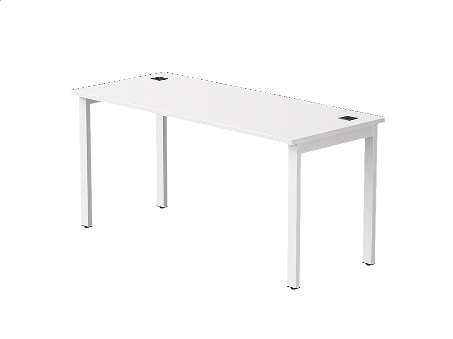 Стол прямой Everprof EVO на металлокаркасе 1580х670х755 мм Белый/Белый