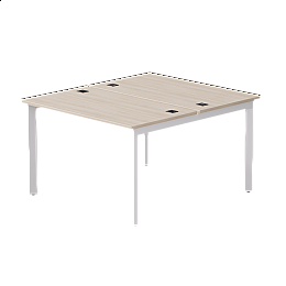 Бенч-система на 2 места Everprof EVO на металлокаркасе 1180х670(1370)x755 опоры 45гр Дуб Соната/Белый