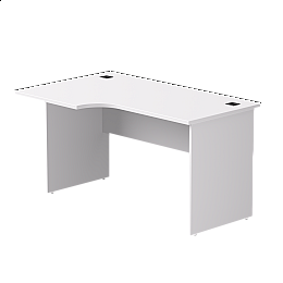 Стол эргономичный левый Everprof EVO опоры ЛДСП 1380х670(870)x755 мм Белый