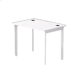 Стол прямой Everprof EVO на металлокаркасе 980х670х755 мм опоры 45гр Белый/Белый