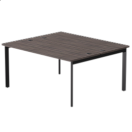 Бенч-система на 2 места Everprof EVO на металлокаркасе 1580х670(1370)x755 опоры 45гр Дуб Пасадена/Черный