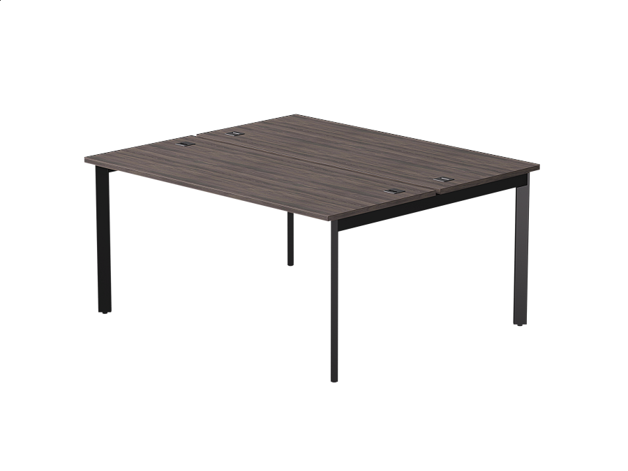 Бенч-система на 2 места Everprof EVO на металлокаркасе 1580х670(1370)x755 опоры 45гр Дуб Пасадена/Черный