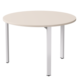 Стол переговорный Everprof EVO D1100 1100×755 Кашемир/Белый