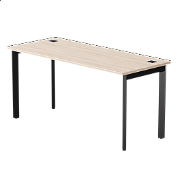 Стол прямой Everprof EVO на металлокаркасе 1580х670х755 мм опоры 45гр Дуб Соната/Черный