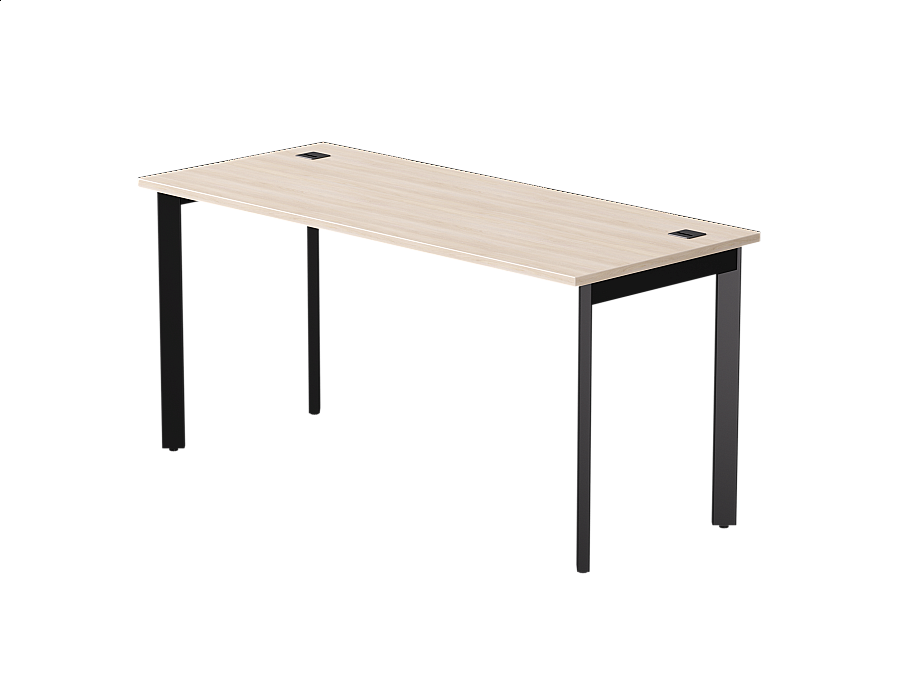 Стол прямой Everprof EVO на металлокаркасе 1580х670х755 мм опоры 45гр Дуб Соната/Черный