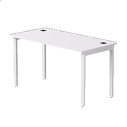Стол прямой Everprof EVO на металлокаркасе 1380х670х755 мм Белый/Белый