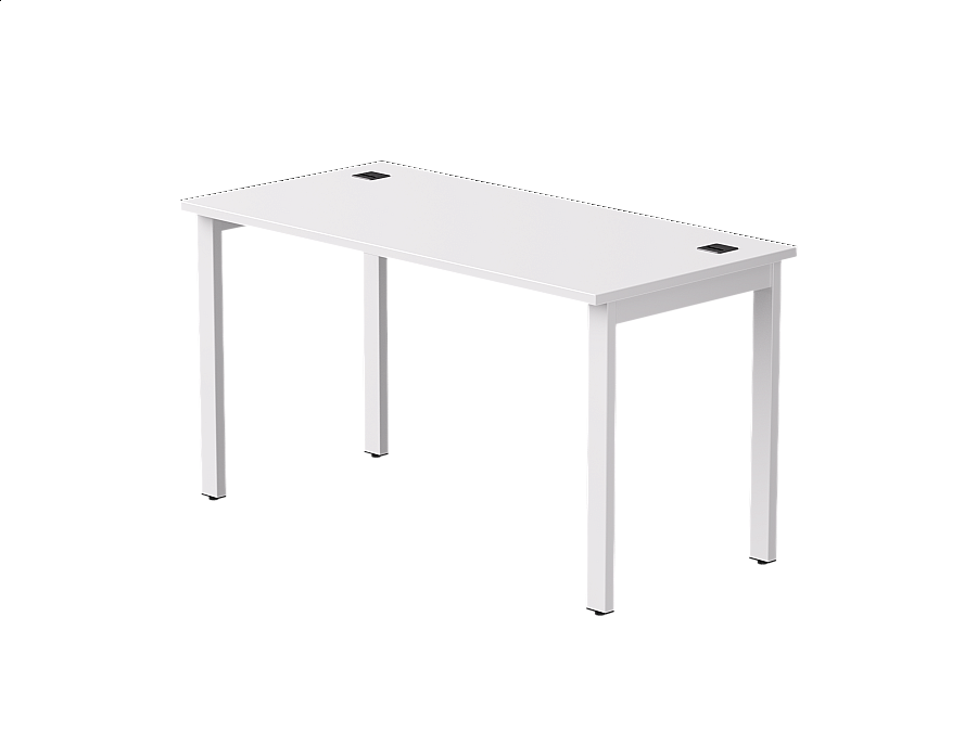 Стол прямой Everprof EVO на металлокаркасе 1380х670х755 мм Белый/Белый