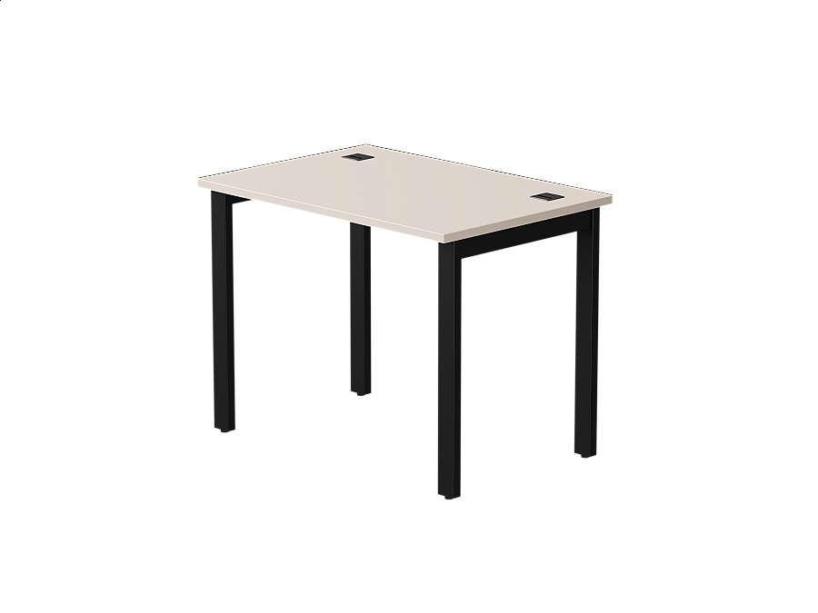 Стол прямой Everprof EVO на металлокаркасе 980х670х755 мм Кашемир/Черный