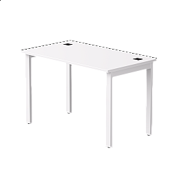Стол прямой Everprof EVO на металлокаркасе 1180х670х755 мм Белый/Белый
