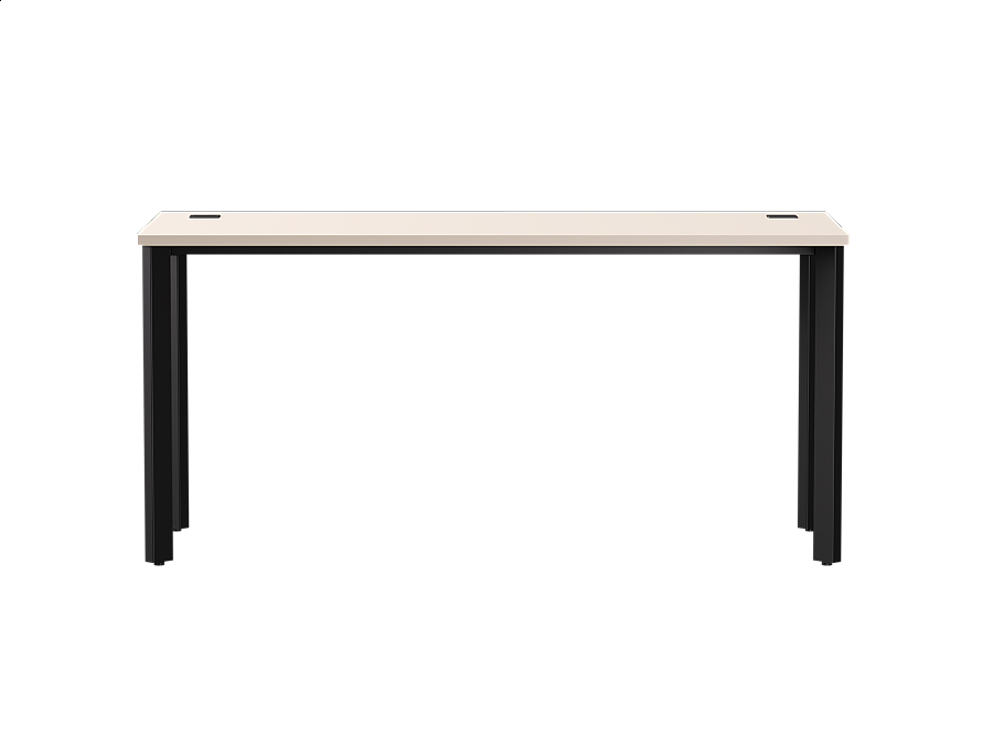 Стол прямой Everprof EVO на металлокаркасе 1580х670х755 мм опоры 45гр Кашемир/Черный