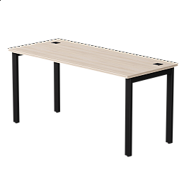 Стол прямой Everprof EVO на металлокаркасе 1580х670х755 мм Дуб Соната/Черный