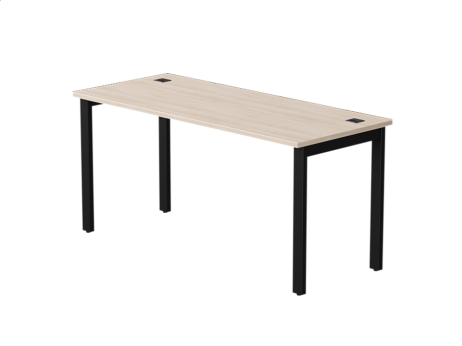 Стол прямой Everprof EVO на металлокаркасе 1580х670х755 мм Дуб Соната/Черный