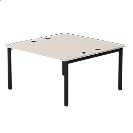 Бенч-система на 2 места Everprof EVO на металлокаркасе 1380х670(1370)x755 Кашемир/Черный