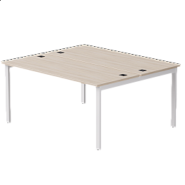 Бенч-система на 2 места Everprof EVO на металлокаркасе 1580х670(1370)x755 Дуб Соната/Белый