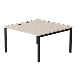 Бенч-система на 2 места Everprof EVO на металлокаркасе 1380х670(1370)x755 Дуб Соната/Черный