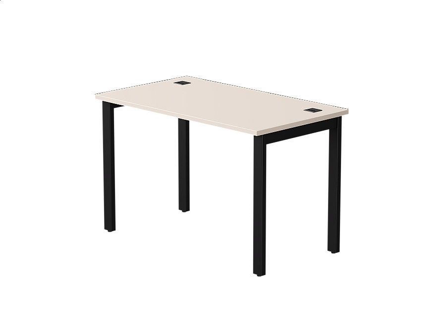 Стол прямой Everprof EVO на металлокаркасе 1180х670х755 мм Кашемир/Черный