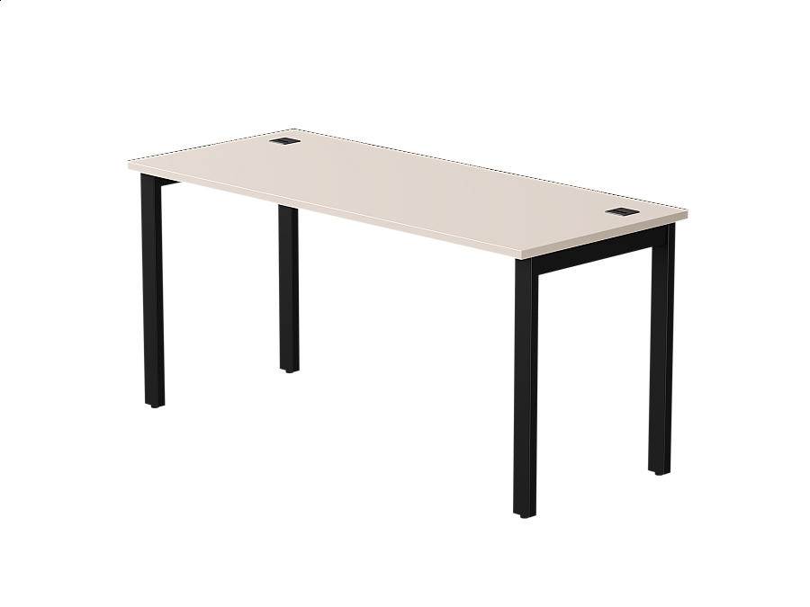 Стол прямой Everprof EVO на металлокаркасе 1580х670х755 мм Кашемир/Черный