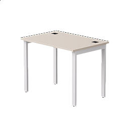 Стол прямой Everprof EVO на металлокаркасе 980х670х755 мм Кашемир/Белый